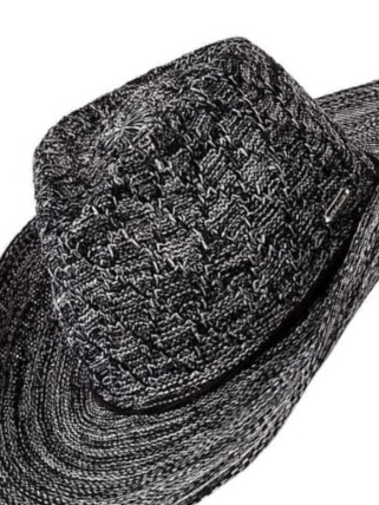 Steve Madden Accessories - NWT Steve Madden Black Open Lacework Cowboy Hat Women's M